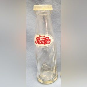 Vintage PEPSI COLA SODA Glass Salt or Pepper Shaker